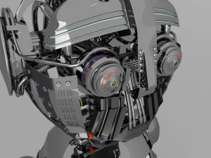 SF ロボットの詳細ローポリ 3Dモデル