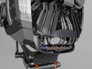 scifi robot detail low-poly 3D Model