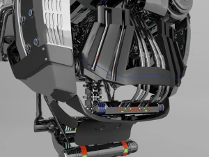 scifi robot detail low-poly 3D Model