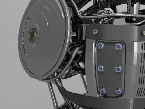 scifi robot detail low-poly 3D Model