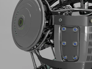 scifi robot detail low-poly 3D Model