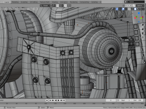 scifi robot detail low-poly 3D Model