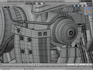 scifi robot detail low-poly 3D Model