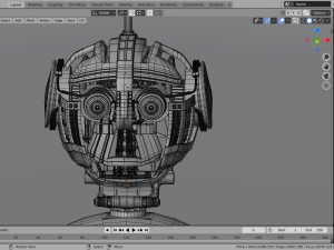 scifi robot detail low-poly 3D Model