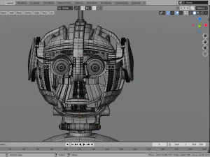 scifi robot detail low-poly 3D Model