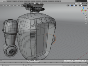 scifi robot detail low-poly 3D Model