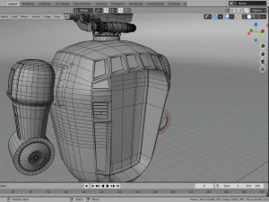 scifi robot detail low-poly 3D Model