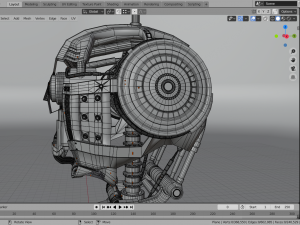scifi robot detail low-poly 3D Model