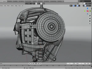 scifi robot detail low-poly 3D Model