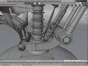 scifi robot detail low-poly 3D Model