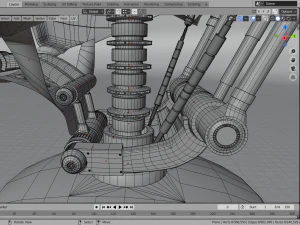 scifi robot detail low-poly 3D Model