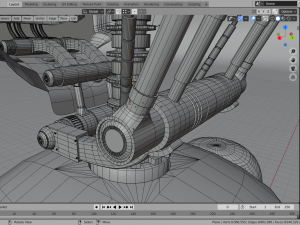 scifi robot detail low-poly 3D Model