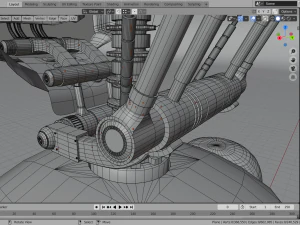 scifi robot detail low-poly 3D Model