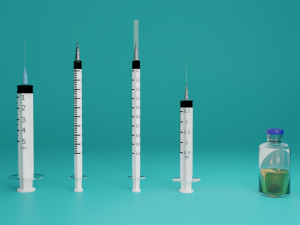 syringe kit with medicine tubes low-poly Model 3D