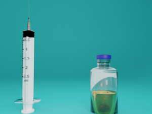 syringe kit with medicine tubes low-poly Model 3D