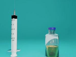 syringe kit with medicine tubes low-poly 3D Model