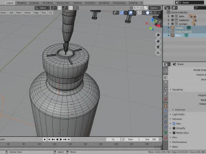 syringe kit with medicine tubes low-poly 3D Model