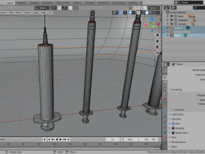 syringe kit with medicine tubes low-poly 3D Model