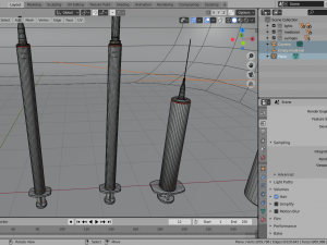 syringe kit with medicine tubes low-poly Model 3D
