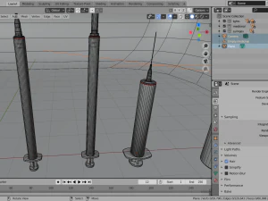 syringe kit with medicine tubes low-poly 3D Model