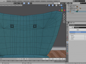 sofa - of a single seater sofa red yellow and cyan low-poly 3D-Modell