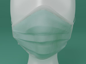 surgical mask 3d realistic model low-poly Modelo 3D