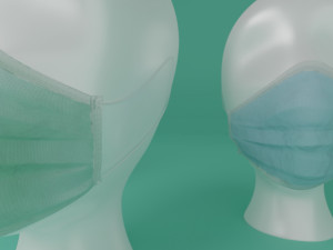 surgical mask 3d realistic model low-poly Modelo 3D