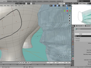 surgical mask 3d realistic model low-poly Modelo 3D