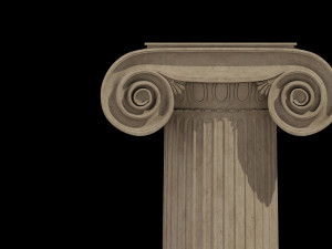 classical architectural column pack - doric ionic corinthian low-poly 3D Модель
