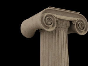 classical architectural column pack - doric ionic corinthian low-poly 3D Модель