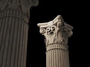 classical architectural column pack - doric ionic corinthian low-poly 3D Model