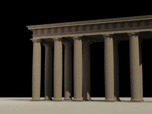classical architectural column pack - doric ionic corinthian low-poly 3D Model