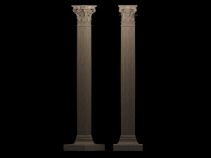 classical architectural column pack - doric ionic corinthian low-poly 3D Модель