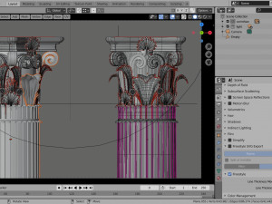 classical architectural column pack - doric ionic corinthian low-poly 3D Модель