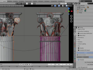 classical architectural column pack - doric ionic corinthian low-poly 3D Model