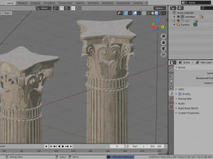 classical architectural column pack - doric ionic corinthian low-poly 3D Model