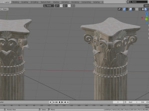 classical architectural column pack - doric ionic corinthian low-poly 3D Модель