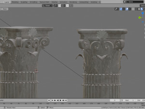 classical architectural column pack - doric ionic corinthian low-poly 3D Модель