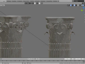 classical architectural column pack - doric ionic corinthian low-poly 3D Model