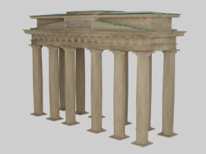 temple doric brandeburg door model 3D Modell