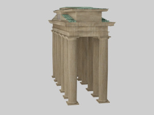 temple doric brandeburg door model 3D Modell