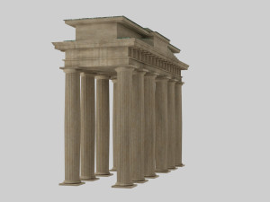 temple doric brandeburg door model 3D Modell