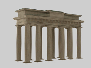 temple doric brandeburg door model 3D Modell