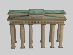 temple doric brandeburg door model 3D Modell
