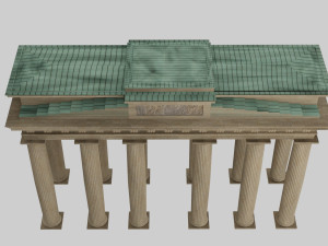 temple doric brandeburg door model 3D Modell