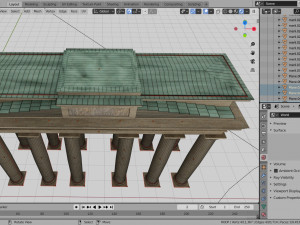 temple doric brandeburg door model 3D Modell