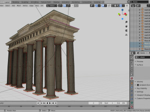 temple doric brandeburg door model 3D Modell