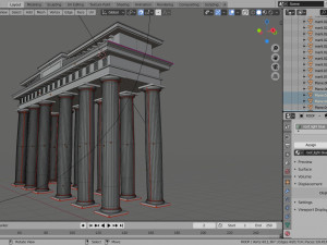 temple doric brandeburg door model 3D Modell