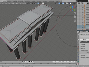 temple doric brandeburg door model 3D Modell
