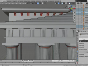 temple doric brandeburg door model 3D Modell